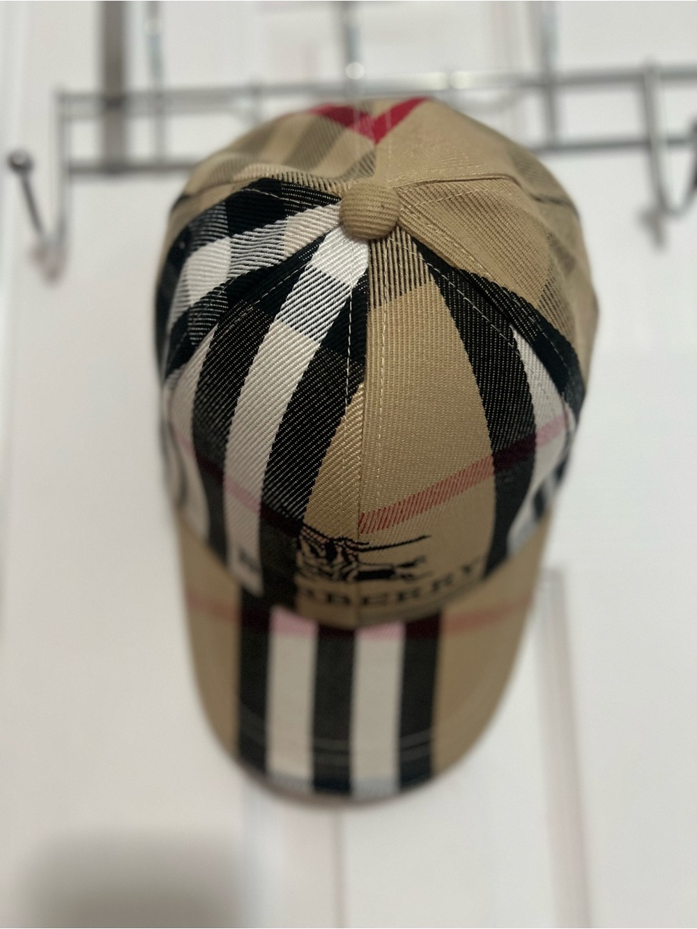Classic Tan Check Baseball Cap
